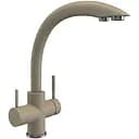 Змішувач під фільтр Platinum 8203 HDF поворотний двоважільний з нержавіючої сталі сафарі (SP000032482)