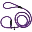 Поводок-удавка для собак Barksi Active (длина 183 см диаметр 12 мм) шахматы черно-фиолетовый