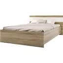 Ліжко двоспальне Еверест Соната-1400 140х200 см дуб сонома + білий (EVR-2092)