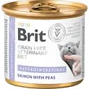 Вологий корм для котів Brit GF Veterinary Diet Cat Cans Gastrointestinal лосось та горох 200 г
