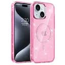 Чохол Epik TPU Eclipse Sparkle MagFit для Apple iPhone 15, 6.1 Pink