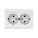 Розетка Ovivo Electric Nivo, подвійна з заземленням, накладна, біла