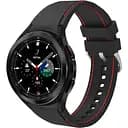 Ремінець для Samsung Galaxy Watch 5 40mm - чорно-червоний ширина кріплення 20мм силікон Watchbands RLine (W44-0WB46754240)