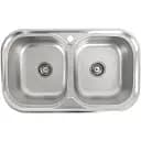 Кухонна мийка Platinum Декор 7848D з нержавіючої сталі 0.8 мм прямокутна 78x48 см (SP000000523)