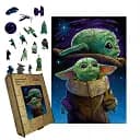 Дерев'яний фігурний пазл Мрійник Грогу, А5, Картонна коробка 35 елементів