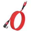 Кабель Hoco Type-C to Type-C Orbit charging data cable U100, 1.5 м 100W 5A червоний