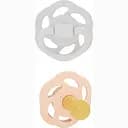 Пустышка круглая Nip Вишенка Зеленая серия для новорожденных 0-2 мес. серая с пудровым 2 шт. (38747-51)