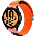 Ремінець для Samsung Galaxy Watch 4 Classic 46mm - оранжево-чорний Watchbands NormalCloth ширина кріплення 20мм нейлоновий (W24-0WB12883298)