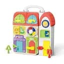 Бизиборд XQS 2069 A, интерактивный домик с замочками, подсветкой и озвучкой на английском и испанском