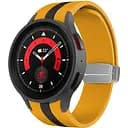 Ремінець для Samsung Galaxy Watch 4 Classic 42mm - жовто-гірчично-чорний ширина кріплення 20мм силікон Watchbands Cls-way (W48-3WB71289784)