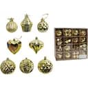 Набір новорічних прикрас 40 іграшок на ялинку різної форми, золотого кольору (160809)