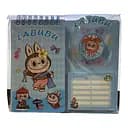 Дитячий блокнот Лабубу із наліпками, стікерами для записів та тримачем для ручки блакитний (25-SS197)