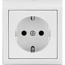 Розетка Ovivo Electric Nivo, одинарна з заземленням, накладна, біла