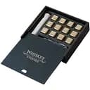 Золоті сталеві кубики для віскі Whiskey Stones у дерев'яній коробці - 12 кубиків для охолодження віскі