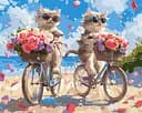Набір для розпису по номерах Літній велопробіг, 40x50 см, КНО6634