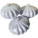 Набір ялинкових іграшок Dashuri Зефір 3 штуки по 12 см зі срібною поталлю, білий 14190301