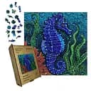 Деревянный фигурный пазл Мозаика Морского Лошадка, А3, Деревянная коробка 200 элементов