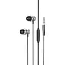 Навушники Hoco Fountain metal універсальні earphones with microphone M106 чорні