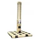 Дряпка Пухнастики стовпчик на підставці бежева з лапками (С-4)