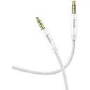 Кабель усиленный Hoco UPA19 AUX audio cable 1 м нейлоновая оплетка белый