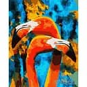 Набор для росписи по номерам Оранжевые фламинго, 40x50 см, КНО4261