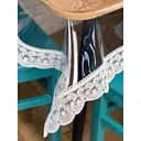 Силиконовая скатерть с кремовым кружевом Арка 7 см 180х160 см