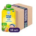Упаковка пюре Чудо-Чадо Груша і Яблуко без цукру пауч 1.44 кг (90 г х 16 шт.)