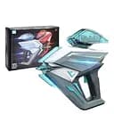 Игрушечный бластер с подсветкой, орбизами, шариками, защитными очками и аккумулятором.