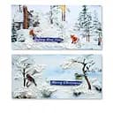 Набір для створення 2 шт вітальних листівок на підставках Зимовий ліс FDGCK-049, 20 см х 10 см