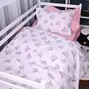 Комплект постельного белья MirSon Poplin Line Kids 04 Cats 110х140 см розовый (2200009714122)