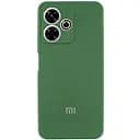 Чехол Lakshmi Silicone Cover Full Camera AA с логотипом для Xiaomi Redmi 13 4G/Poco M6 4G Зеленый/Dark green