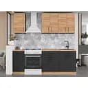 Кухня модульна Еверест Оптіма набір №4 Дуб крафт золотий/Антрацит 2,2 м (EVR-5705)