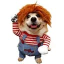 Костюм для животных Ginger S Косплей Киллер №2 пуговицы / завязки голубой Д-30 см ОГ-50 см ОШ-35 см