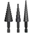 Набор ступенчатых конусных сверл Semi 3 шт. (3-12, 4-12, 4-20 мм) Black