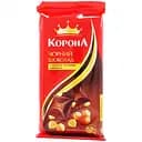 Шоколад Корона чорний з цілими лісовими горіхами 90 г (596268)