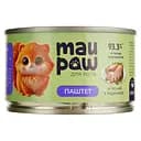 Полнорационный корм для взрослых кошек MAU PAW Паштет с индейкой консервированный 100 г