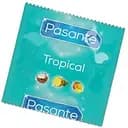 Презервативи Pasante Tropical зі смаком тропічних фруктів в асортименті