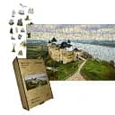 Дерев'яний фігурний пазл Хотинська Фортеця, А3, Дерев'яна коробка 200 елементів