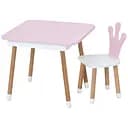 Детский столик Bambi Корона 06-025R-BOX для творчества со стульчиком 60х60 см