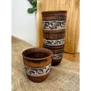 Склянка керамічна (глиняна) різьблена №7 400 мл