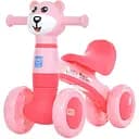 Детский каталка-толокар Bambi M 5762-3 музыкальный с подсветкой, розовый цвет