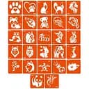 Набір трафаретів для біо-тату A - тварини a_simple_5x5_27_1