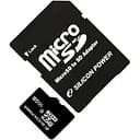 Карта памяти MicroSDHC флеш карта 16 GB C10 SILICON POWER + adapter SP016GBSTH010V10SP