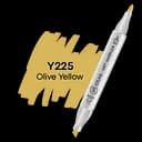 Маркер двосторонній Оливково-жовтий, Y225, 99IDEAS