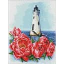 Алмазна мозаїка Маяк з півоніями ©Анна Кулик AMO7552 Ідейка 30х40 см
