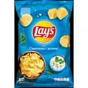 Чипси Lays зі смаком сметани і зелені 120 г (920449)