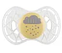 Силиконовая ортодонтическая пустышка Nuvita Air55 Cool Love, 6-12 мес. желтый (NV7084SC)