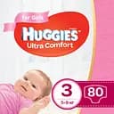 Підгузки для дівчаток Huggies Ultra Comfort 3 (5-9 кг), 80 шт.