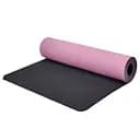 Йогамат MS 0613-24 TPE двоколірний, антиковзкий пильно рожевий з чорним 183 × 61 × 0.6 см