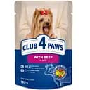 Влажный корм с говядиной в желе для взрослых собак Club 4 Paws 0.1 кг